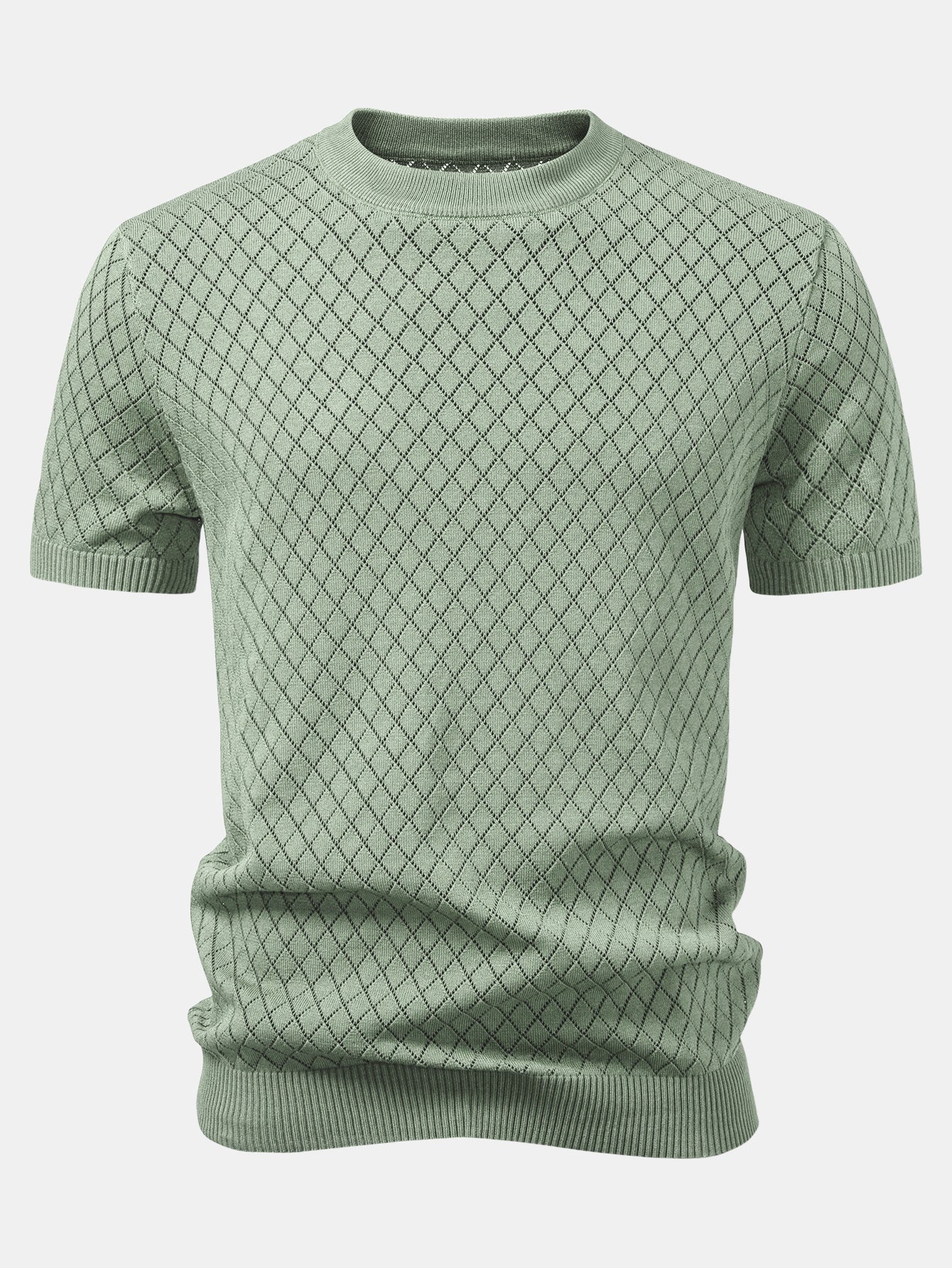 Diamond Open Knit T-Shirt